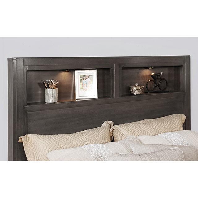 KARLA Cal.King Bed, Gray - My Sweet Home Furniture (Queens, NY)
