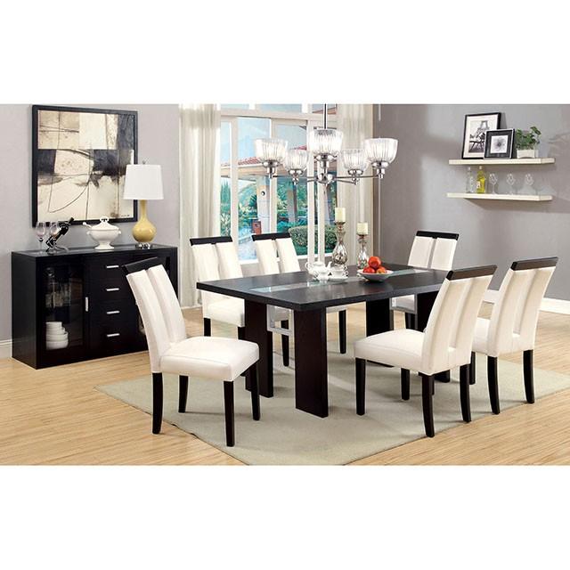 Luminar Black Glass-Insert Dining Table - My Sweet Home Furniture (Queens, NY)