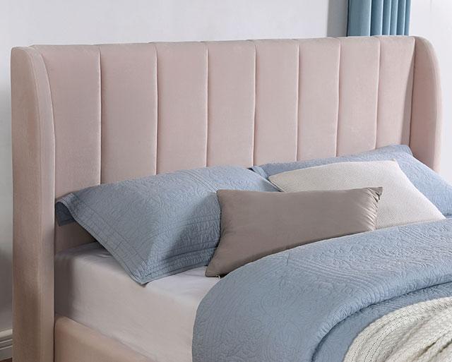 PEARL Full, Queen, & Twin Bed, Light Pink - My Sweet Home Furniture (Queens, NY)
