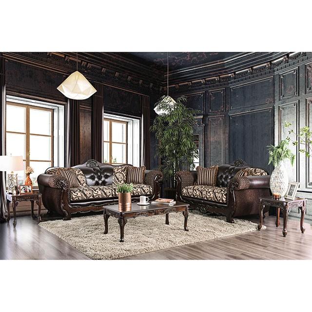 Quirino Light Brown/Dark Brown Sofa - My Sweet Home Furniture (Queens, NY)