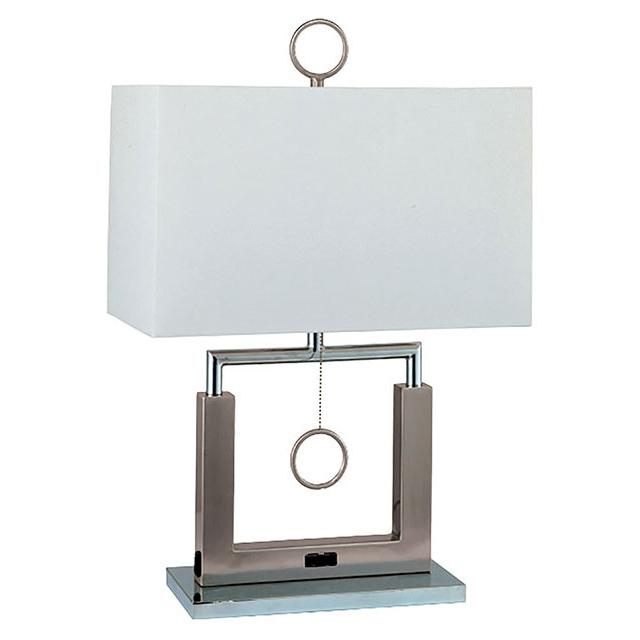 Jessica Brushed Steel 17"H Steel Table Lamp - My Sweet Home Furniture (Queens, NY)