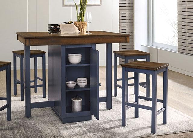 Azurine 5 Pc. Counter Ht. Set - My Sweet Home Furniture (Queens, NY)