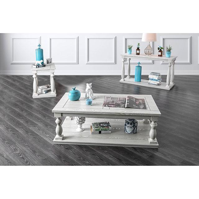 Arlington Antique White End Table - My Sweet Home Furniture (Queens, NY)