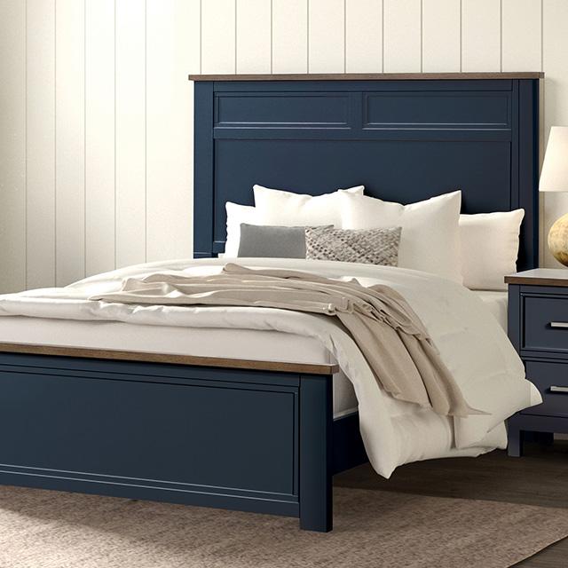 Pinetop Twin & Full Bed White & Blue - My Sweet Home Furniture (Queens, NY)
