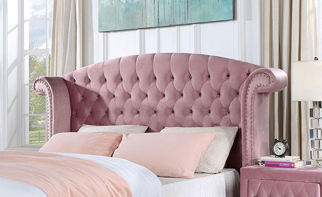 Zohar Queen & Twin Bed Black, Grey, & Pink - My Sweet Home Furniture (Queens, NY)