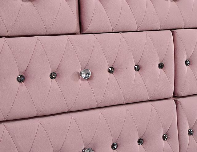 Zohar Queen & Twin Bed Black, Grey, & Pink - My Sweet Home Furniture (Queens, NY)