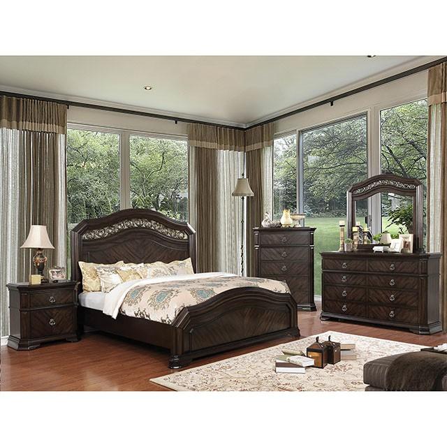 Calliope Espresso E.King & Queen Bed - My Sweet Home Furniture (Queens, NY)