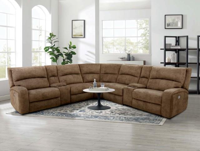 APOSTOLOS Power Sectional, Brown - My Sweet Home Furniture (Queens, NY)