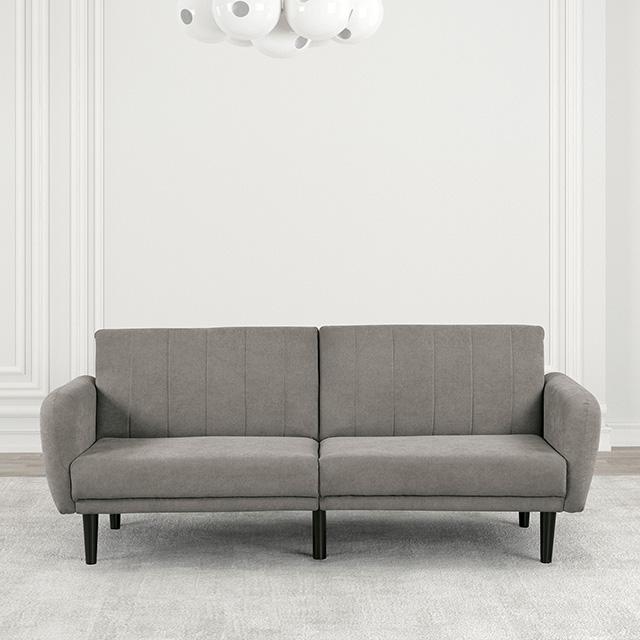 Aristide Futon Sofa Grey & Brown - My Sweet Home Furniture (Queens, NY)