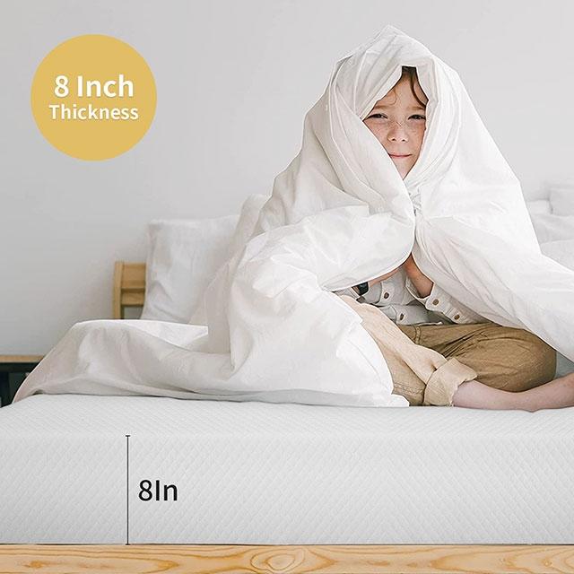 Artemisia 8" Memory Foam Mattress White - My Sweet Home Furniture (Queens, NY)