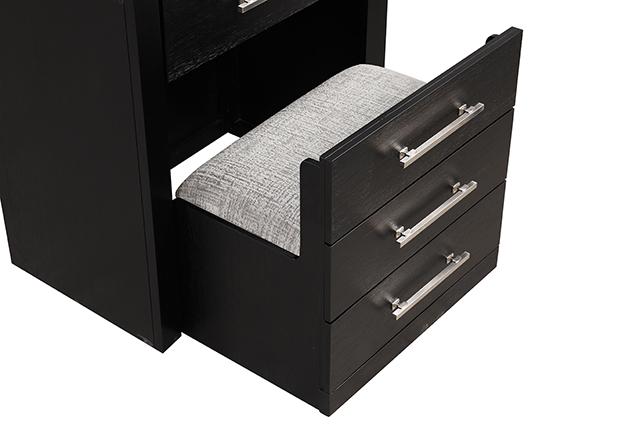 Ashbourne Bedside Vanity Set with Stool Contemporary