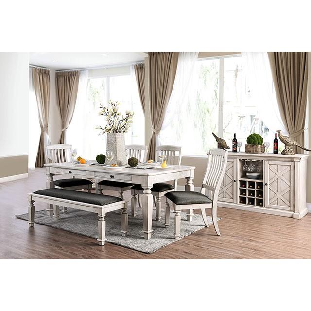 Georgia Antique White/Gray Server - My Sweet Home Furniture (Queens, NY)