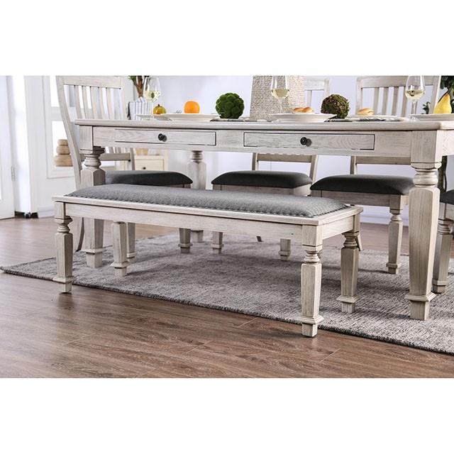 Georgia Antique White/Gray Dining Table - My Sweet Home Furniture (Queens, NY)