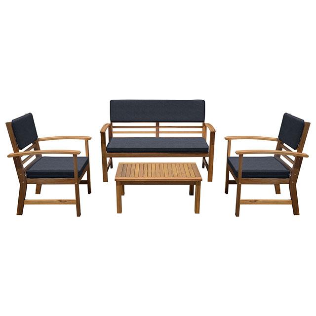 Hana 4 Pc. Patio Set Blue - My Sweet Home Furniture (Queens, NY)