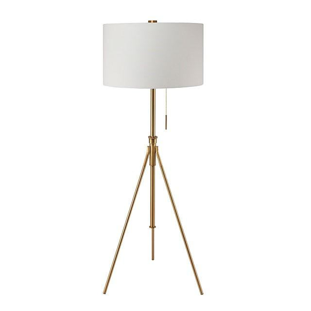 Zaya Stained Gold Floor Lamp - My Sweet Home Furniture (Queens, NY)