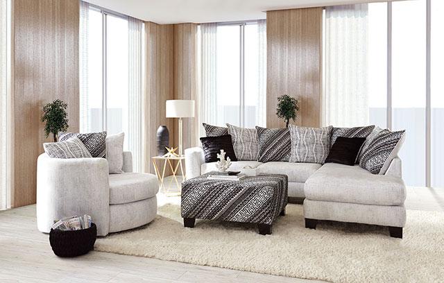 EIMEAR Sectional, Off-white/Black - My Sweet Home Furniture (Queens, NY)