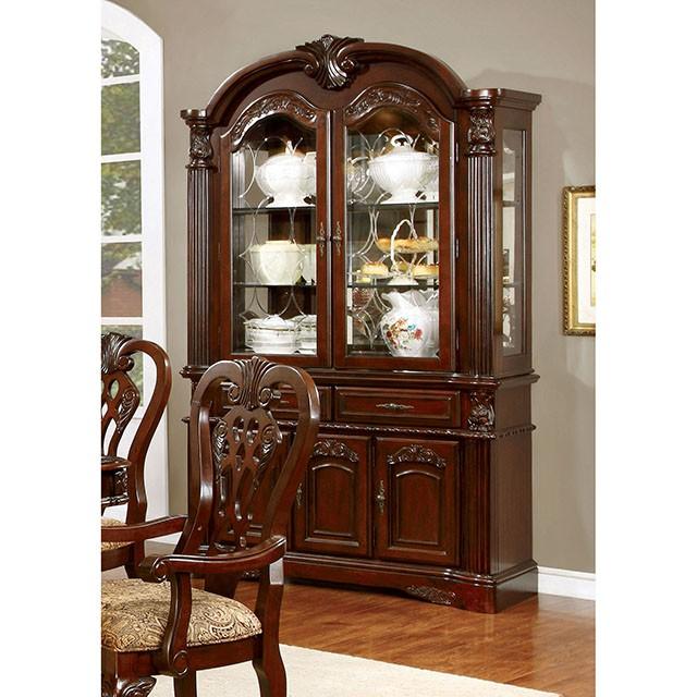 ELANA Brown Cherry Hutch & Buffet, Cherry - My Sweet Home Furniture (Queens, NY)