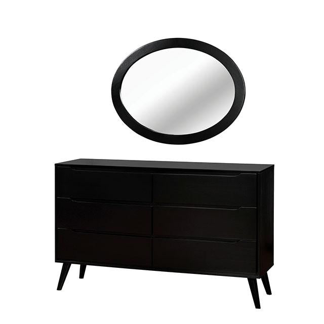 LENNART II Black Oval Mirror - My Sweet Home Furniture (Queens, NY)