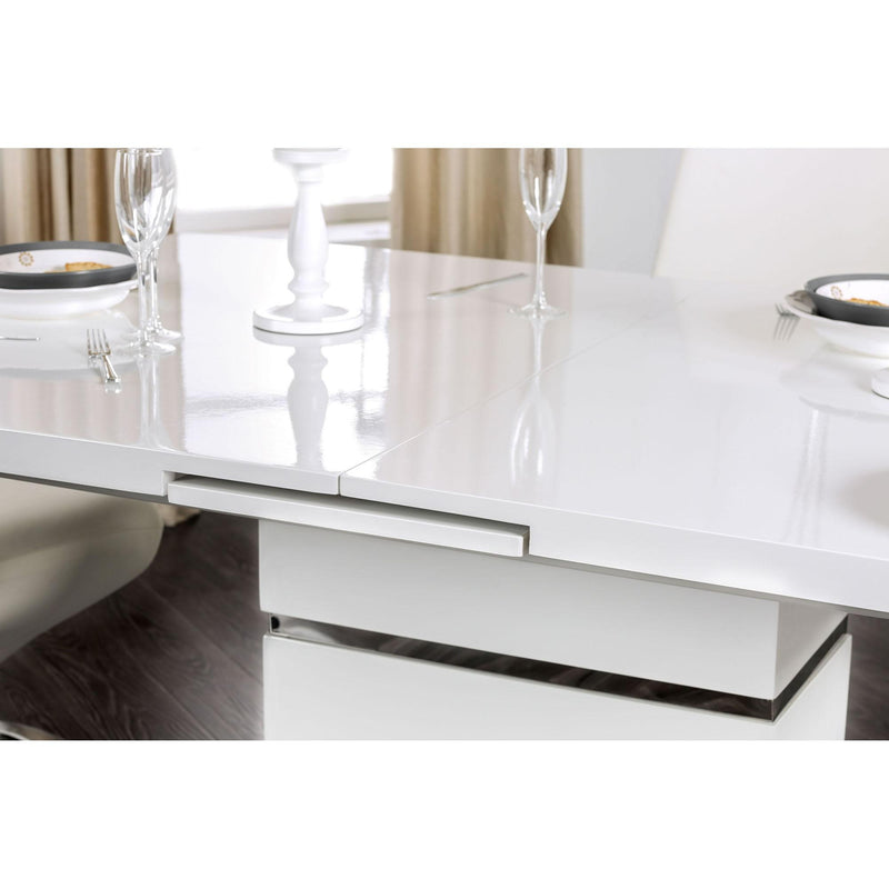 Midvale White/Chrome Dining Table