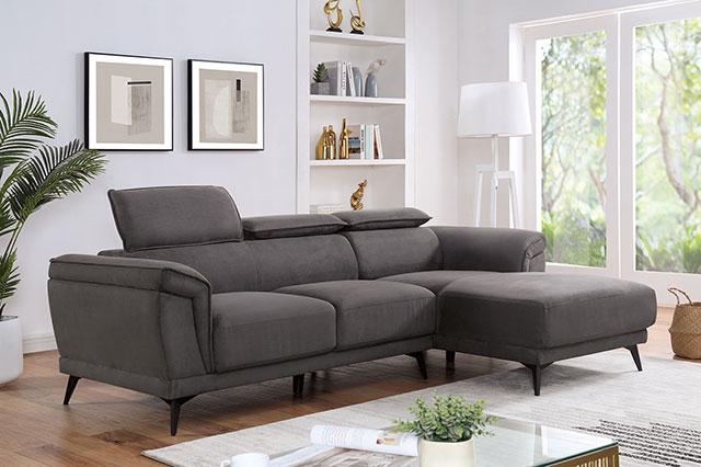NAPANEE Sectional, Dark Gray - My Sweet Home Furniture (Queens, NY)