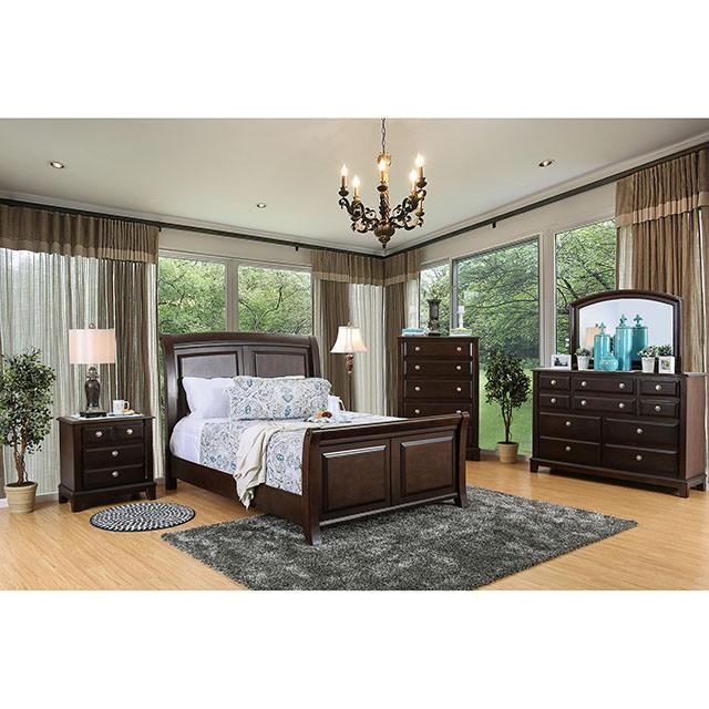 Litchville Brown Cherry E.King Bed - My Sweet Home Furniture (Queens, NY)
