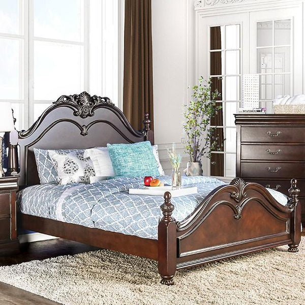 Mandura Cherry Queen Bed - My Sweet Home Furniture (Queens, NY)