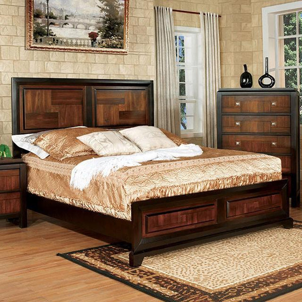Patra Acacia/Walnut Queen Bed - My Sweet Home Furniture (Queens, NY)