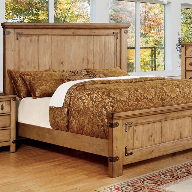 PIONEER Weathered Elm Cal.King, E.KIng, & Queen Bed - My Sweet Home Furniture (Queens, NY)