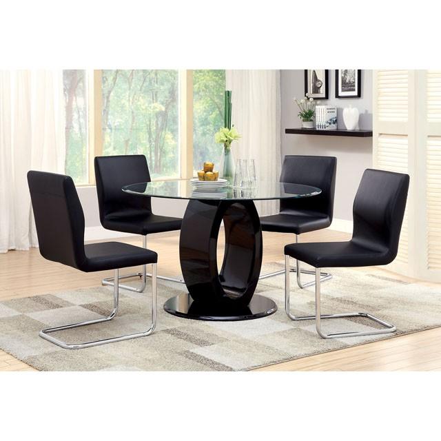 LODIA I Black/Silver Side Chair - My Sweet Home Furniture (Queens, NY)