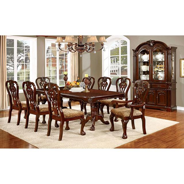 ELANA Brown Cherry Dining Table w/ 18" Butterfly Leaf - My Sweet Home Furniture (Queens, NY)