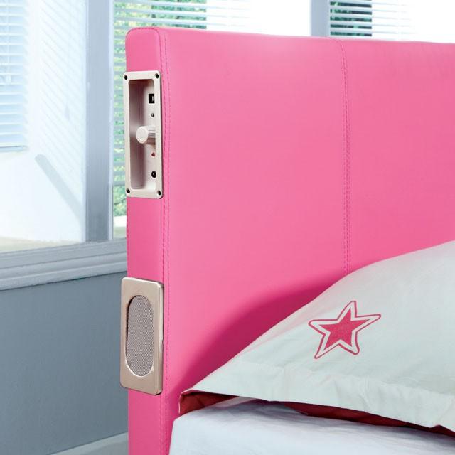 Evans Bed Espresso & Pink - My Sweet Home Furniture (Queens, NY)