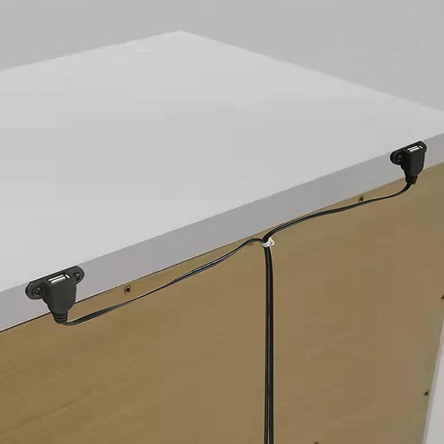 EMMELINE Night Stand w/ USB, White - My Sweet Home Furniture (Queens, NY)