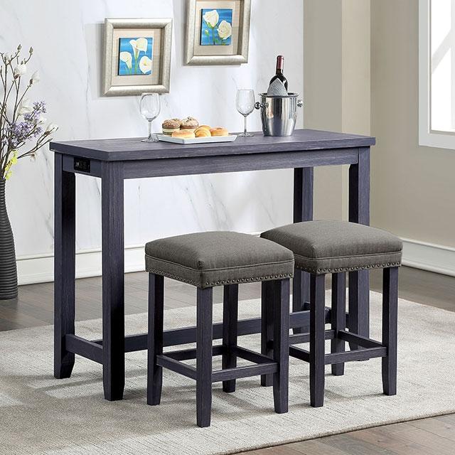 Caerleon 3 & 4 Piece Counter Ht. Set Gray & Blue - My Sweet Home Furniture (Queens, NY)