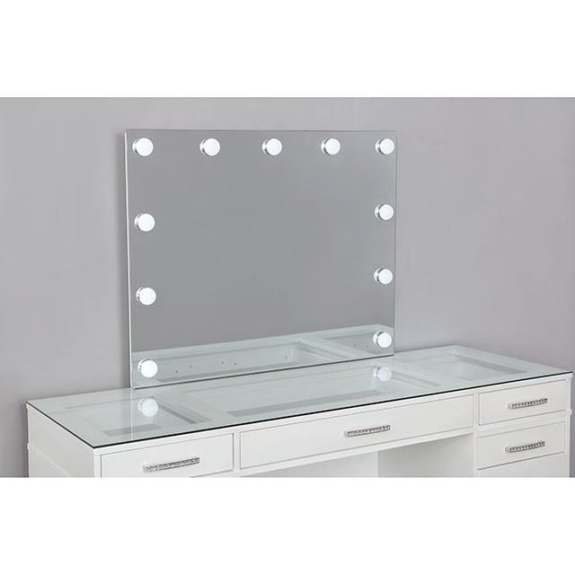Valentina Vanity Set White & Dark Gray - My Sweet Home Furniture (Queens, NY)