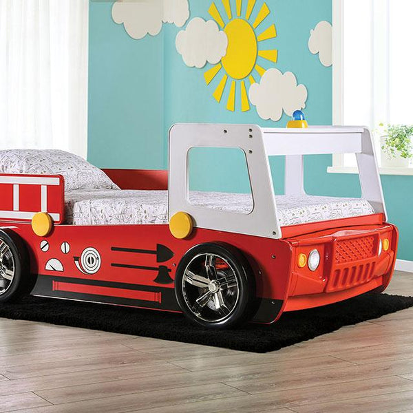 FIERSTALL Twin Bed, Red - My Sweet Home Furniture (Queens, NY)