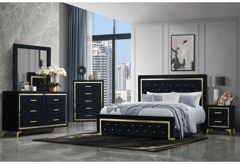 KINGDOM BLACK KING BED GROUP - My Sweet Home Furniture (Queens, NY)