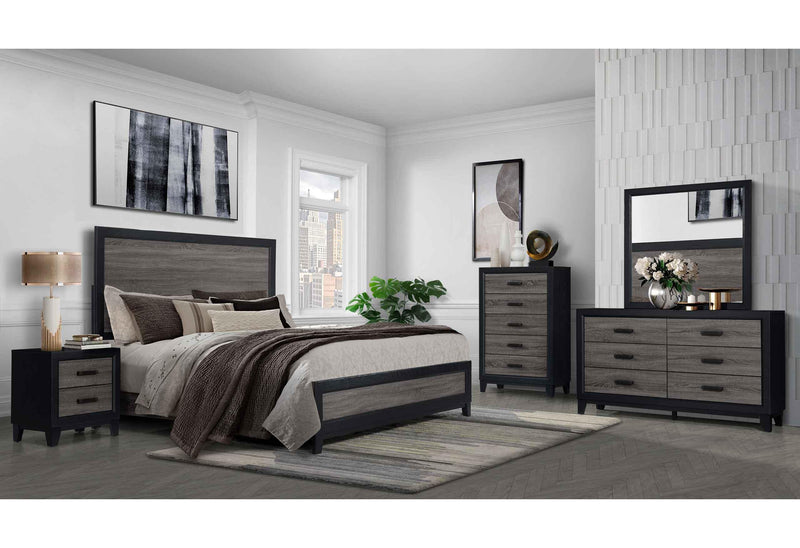 LISBON GREY/BLACK KING BED GROUP - My Sweet Home Furniture (Queens, NY)