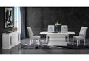 MONACO WHITE DINING TABLE + MONACO DINING CHAIR