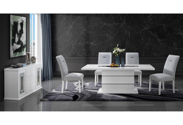 MONACO WHITE DINING TABLE + MONACO DINING CHAIR image