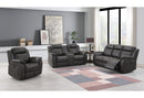 U8517 GREY RECLINING SOFA/RECLINING LOVESEAT/GLIDER RECLINER