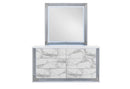 YLIME WHITE MARBLE MIRROR WITH LED - My Sweet Home Furniture (Queens, NY)