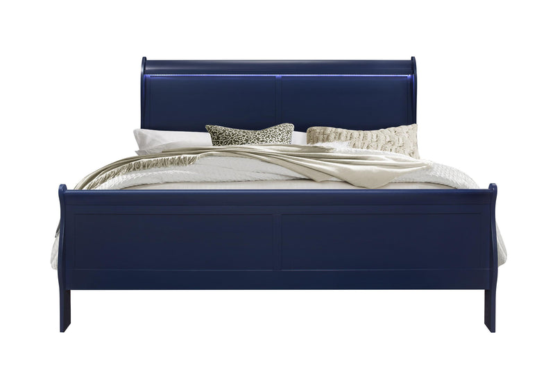 CHARLIE BLUE KING BED WITH LED - My Sweet Home Furniture (Queens, NY)