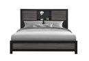 Lisbon Grey/Black Bookcase Bed