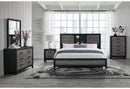 LISBON GREY/BLACK BOOKCASE FULL BED GROUP - My Sweet Home Furniture (Queens, NY)