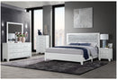 LUCCIA WHITE FULL BED GROUP WITH LED