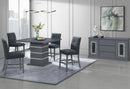 MONACO DARK GREY BAR TABLE AND 6 MONACO DARK GREY BAR STOOLS - My Sweet Home Furniture (Queens, NY)