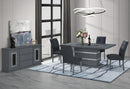 MONACO DARK GREY DINING TABLE AND 6 MONACO DARK GREY DINING CHAIRS - My Sweet Home Furniture (Queens, NY)