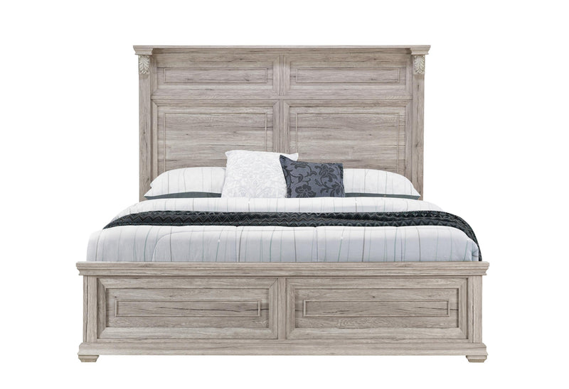 TATUM NATURAL QUEEN BED WITHOUT STORAGE - My Sweet Home Furniture (Queens, NY)