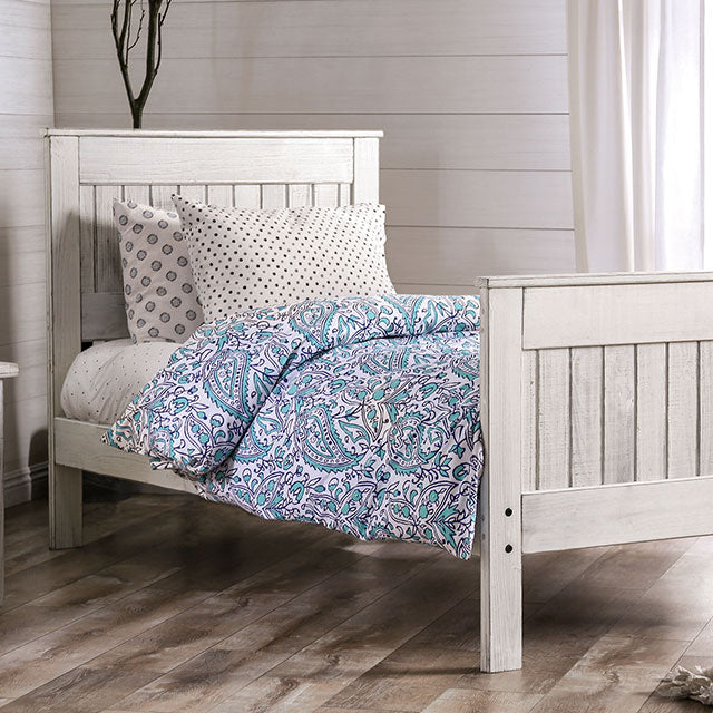 Rockwall Full, Queen, & Twin Bed White, Gray, & White - My Sweet Home Furniture (Queens, NY)