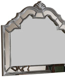 Pamela Transitional Style Mirror in Silver finish Wood